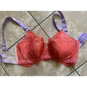 Dora Larsen 36D Multi Color Bra Pink Orange Lavender